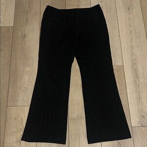 Tracy Evans Black Metallic Knit Flare Pants